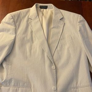 44R Seersucker Suit by Haspel